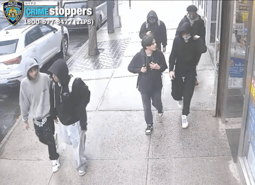 Surveillance video shows the suspects near the scene of the attack on May 22