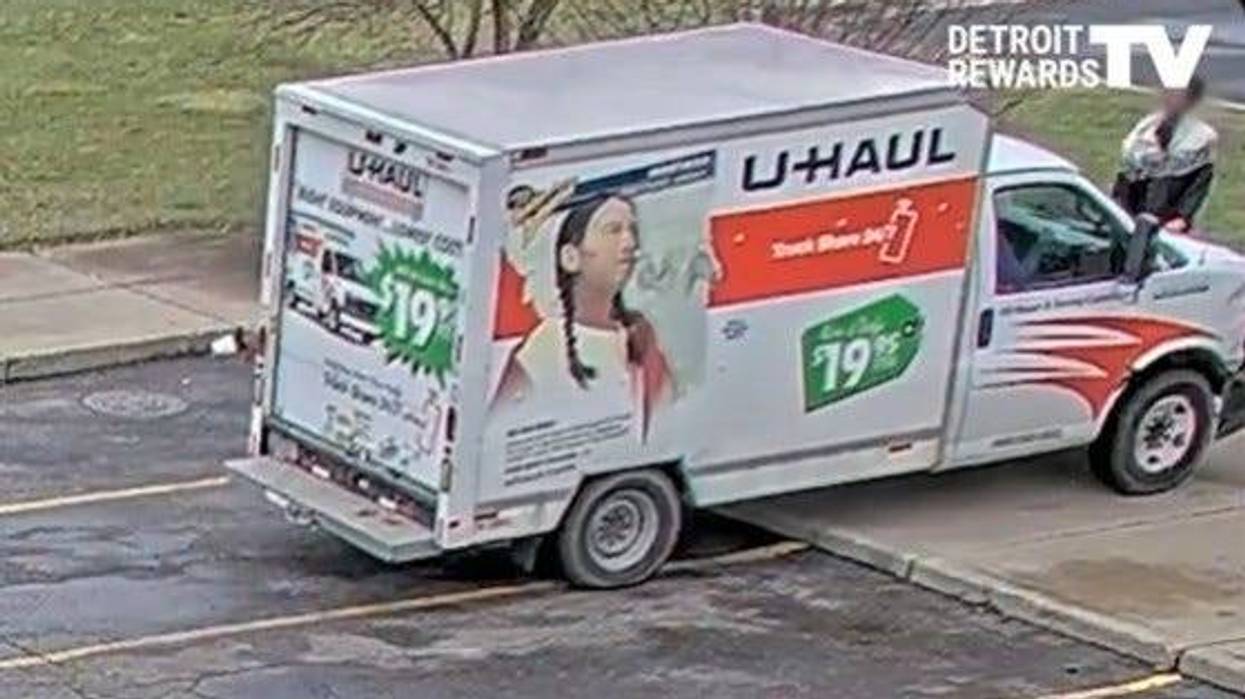 suspect in a UHAUL truck