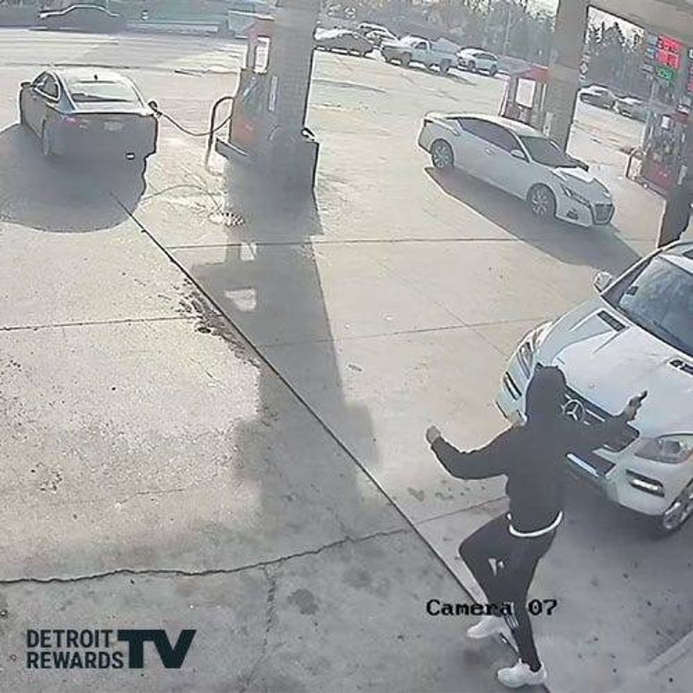 suspect in an armed robbery in Detroit