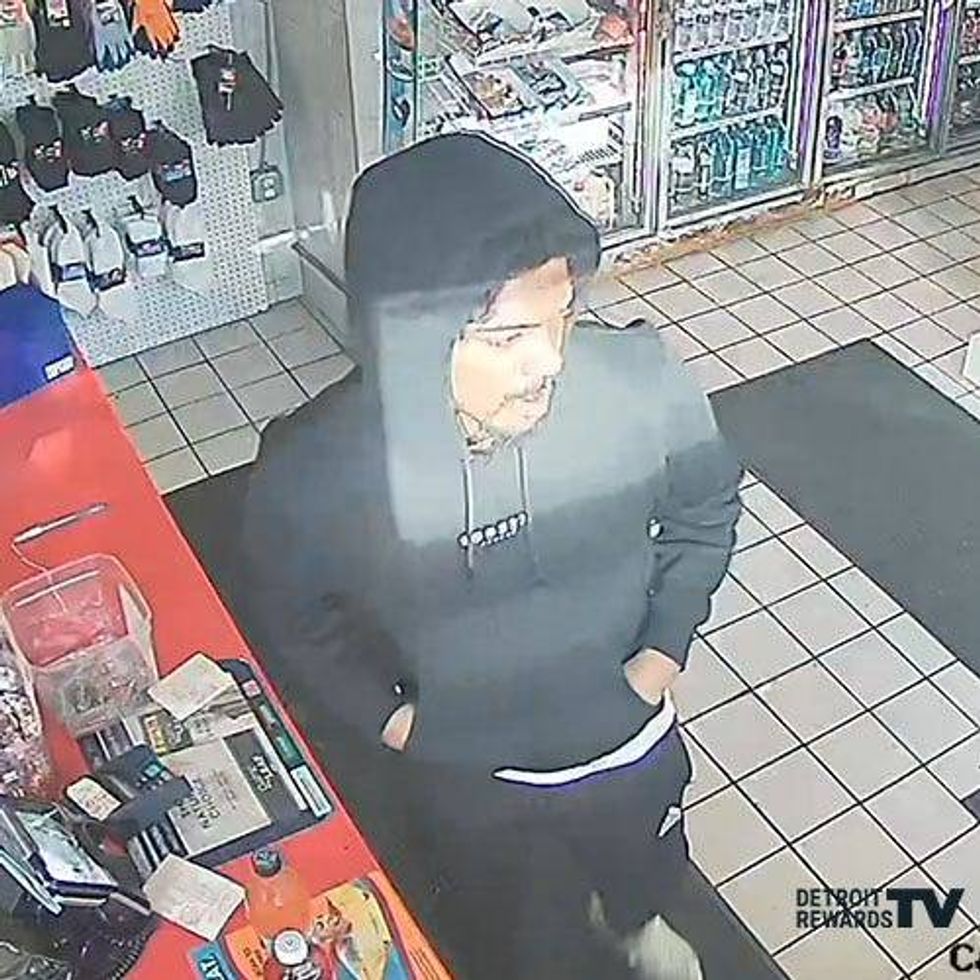 suspect in an armed robbery in Detroit
