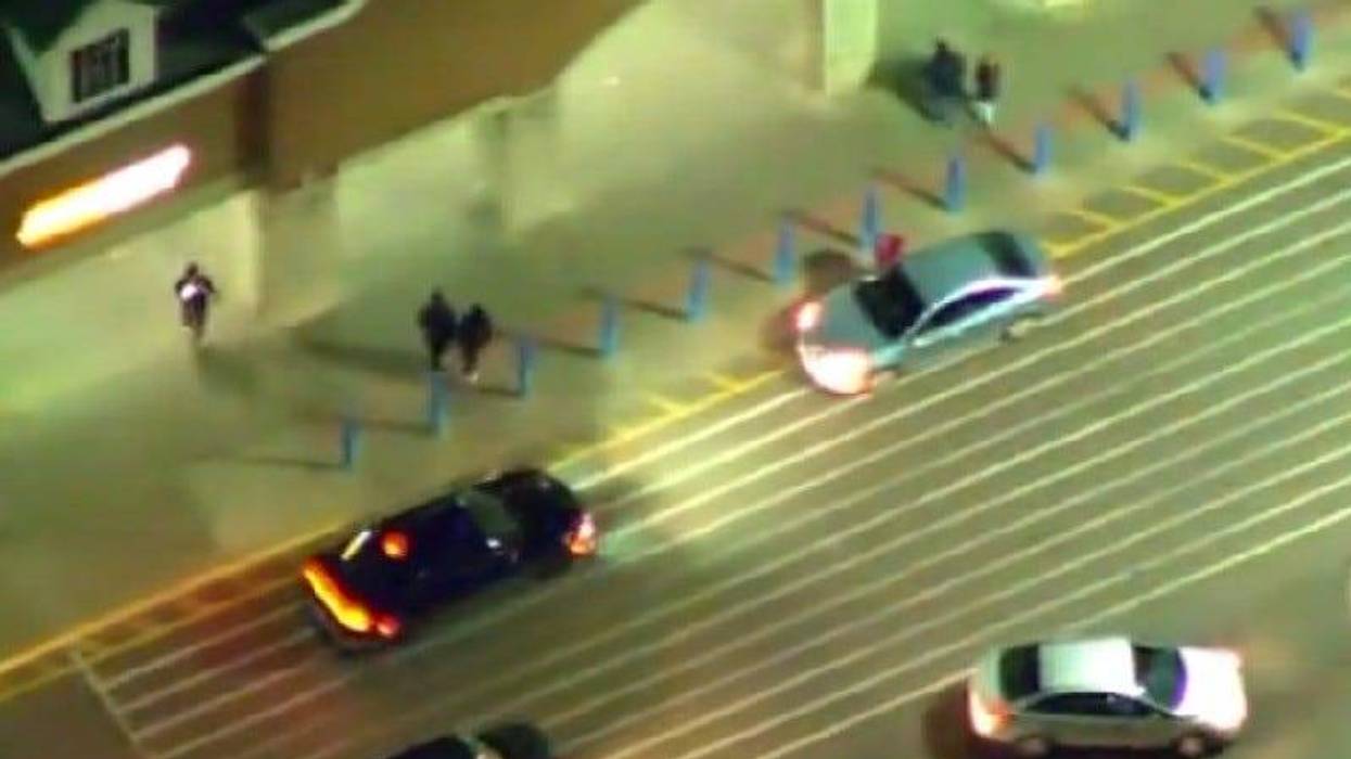 Suspect's vehicle in front of Walmart
