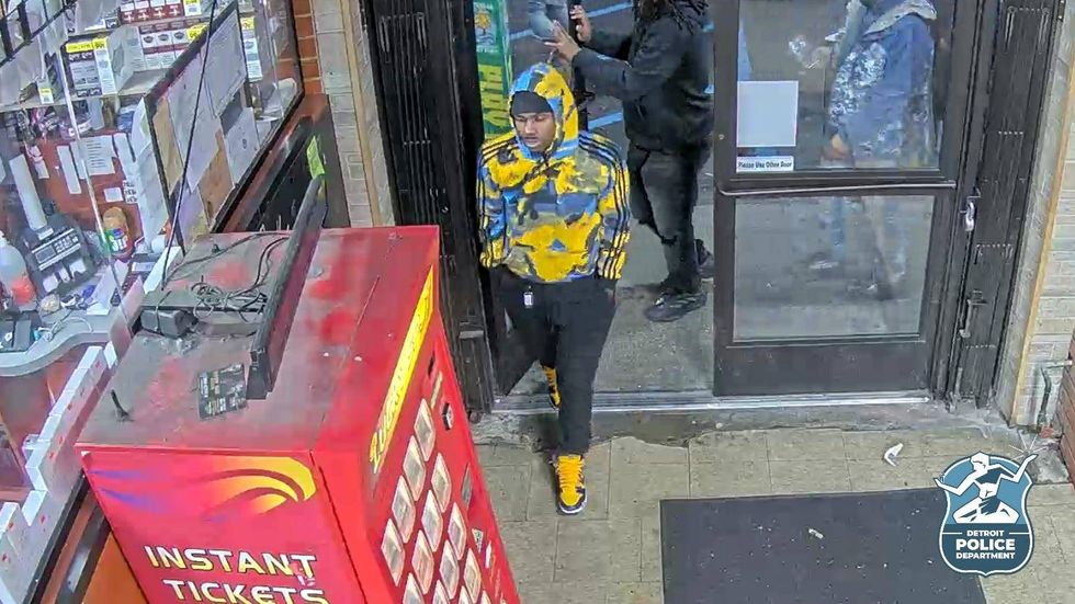 Suspect walking into store