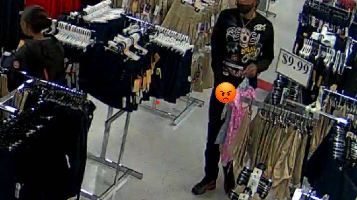 Suspect wanted for indecent exposure in a children's clothing store