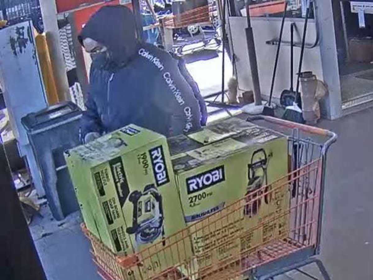 Suspect wanted in connection with a homicide and larceny.