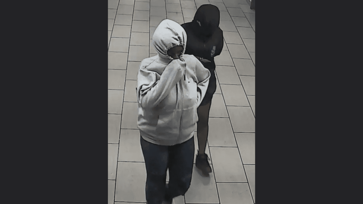 Suspects described as two African-American females in a black hoodie and a gray hoodie last seen in a black colored Jeep Cherokee with chrome trim around rear passenger windows.
