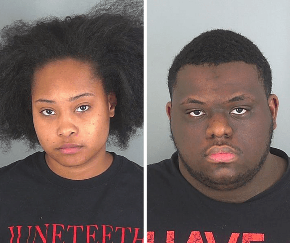 Suspects Eboney Temera Faith Hunter (left) and Tijoun Azious Barner (right)