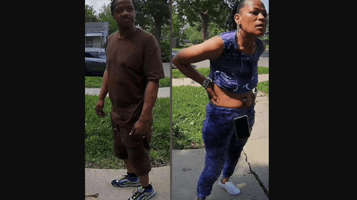 Suspects, man at left and woman at right, in home invasion