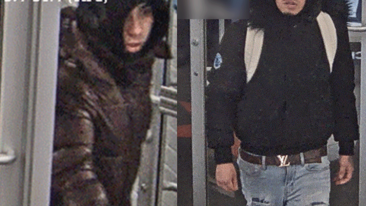 Suspects sought in Queens sneaker and perfume robberies at Macy's and Target.
