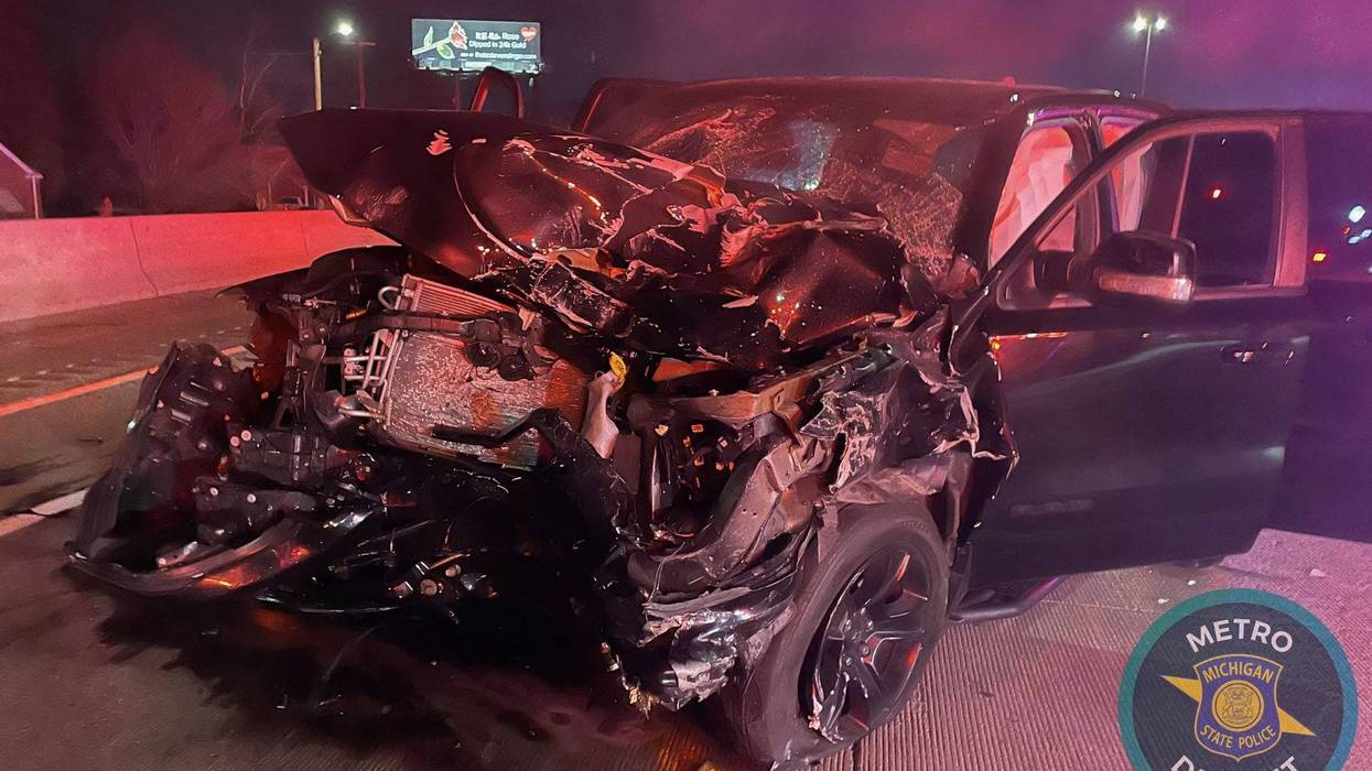 SUV heavily damaged in rear-end crash