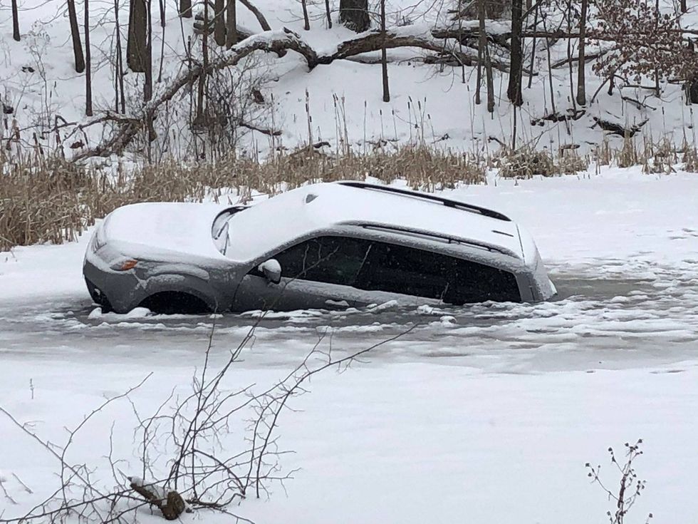 SUV in North Park Lake