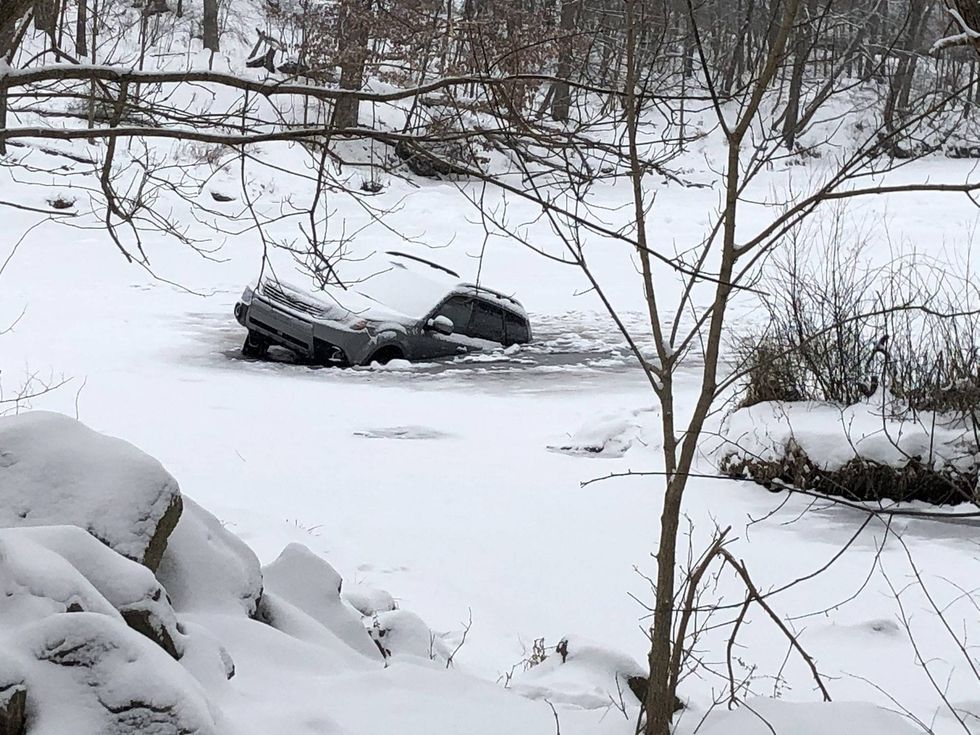 SUV in North Park Lake