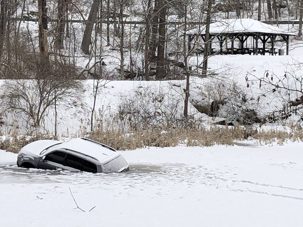 SUV in North Park Lake