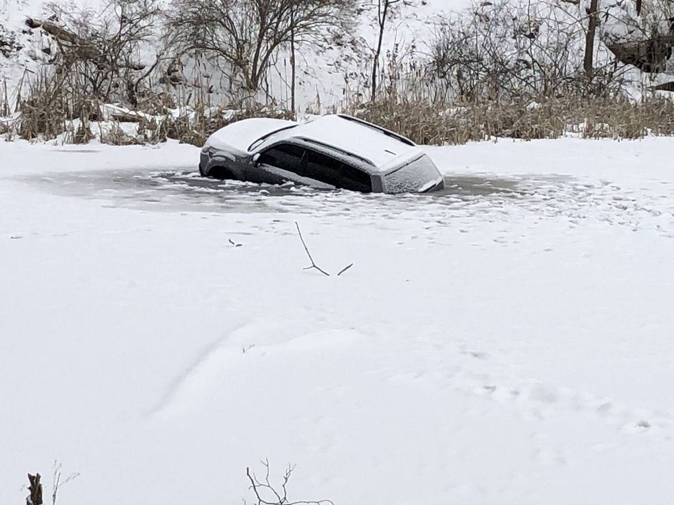 SUV in North Park Lake