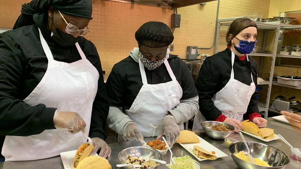 Swenson Arts and Technology High School culinary students.