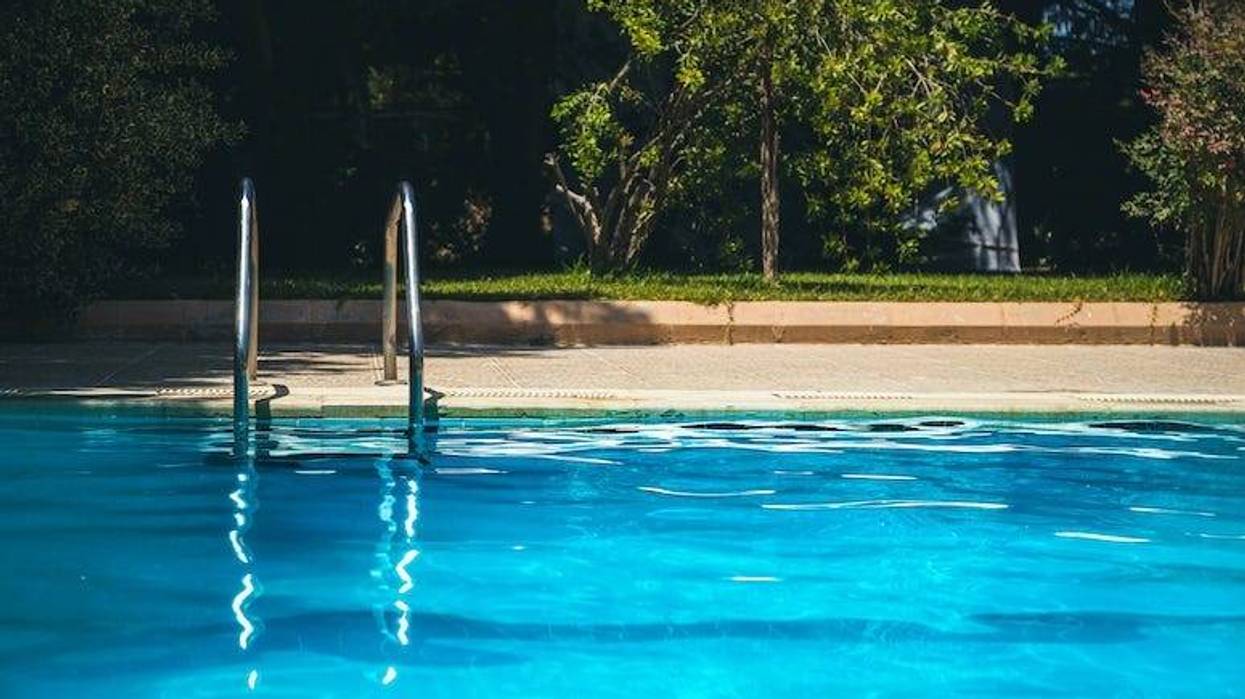 Swimming Pool, Ladder, Private Chalet, Backyard, House