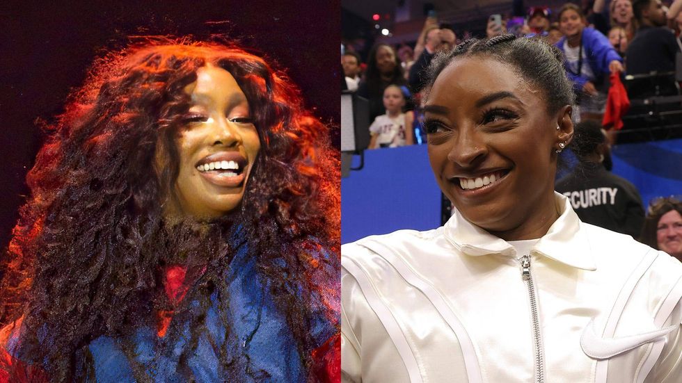 SZA and Simone Biles doing handstands together is the Olympic preview we needed