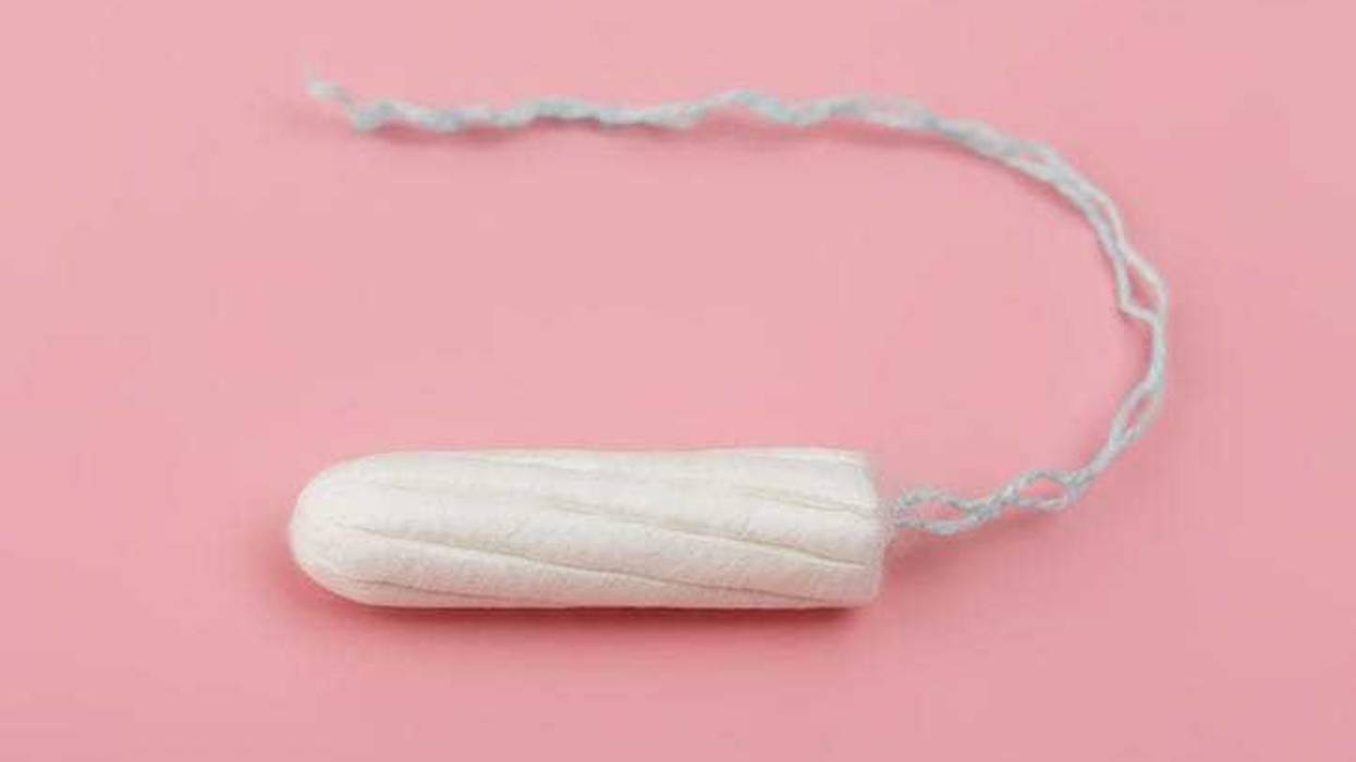 Tampon on a pink background.