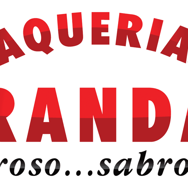 Taquerias Arandas logo with red text, two black goats, and '¡Sabroso...sabrosito!' slogan.