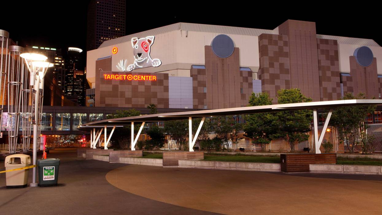 Target Center at night