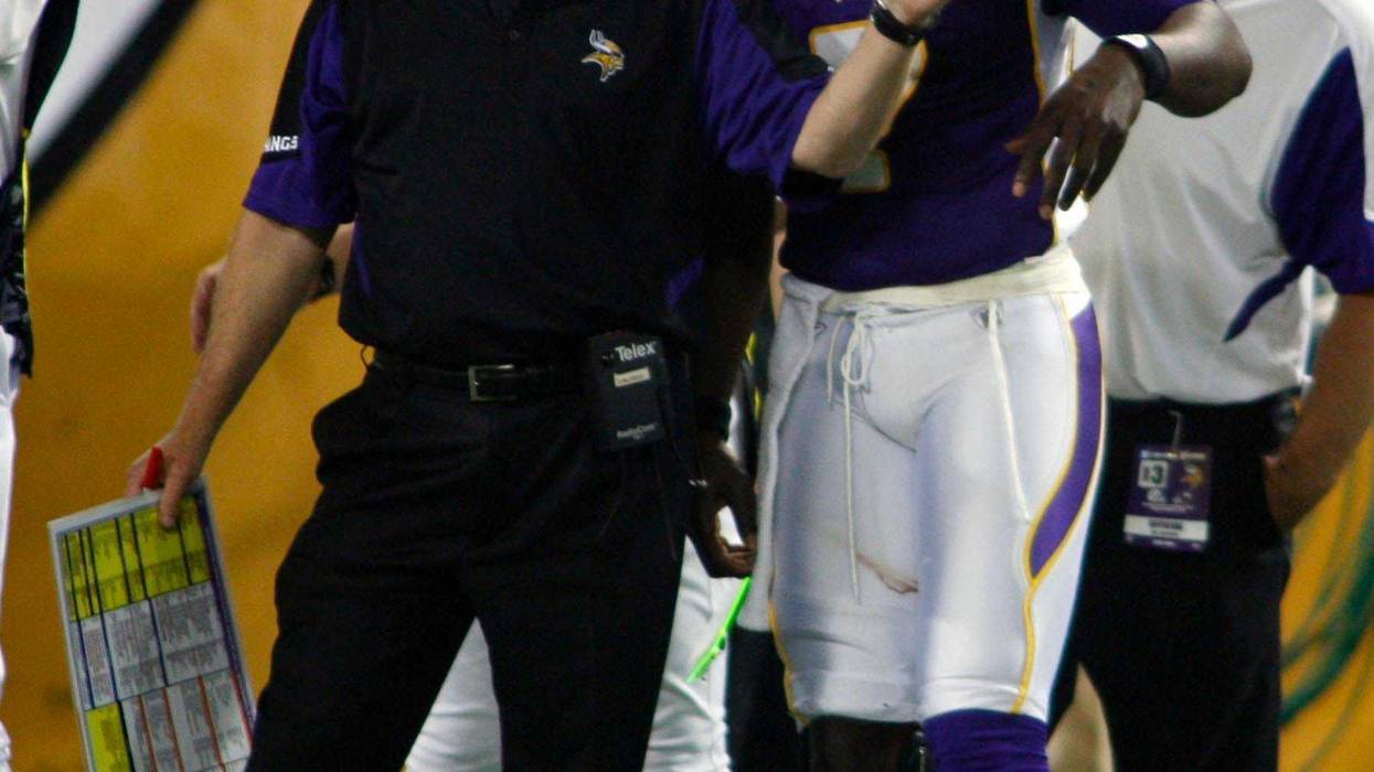 Tarvaris Jackson and Brad Childress