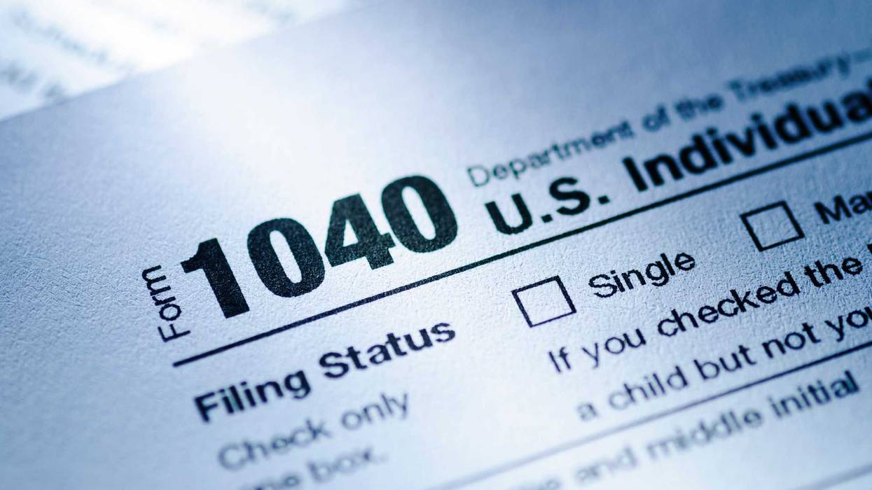 Tax forms stock photo.
