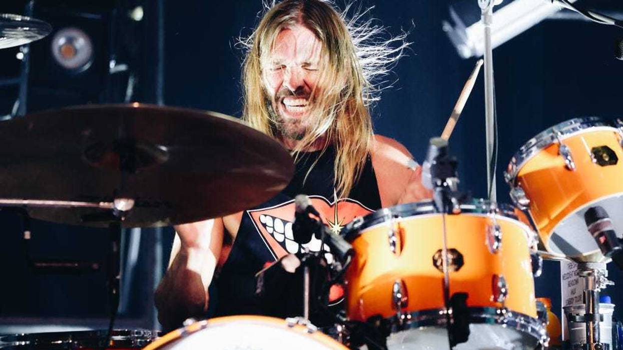 Taylor Hawkins of Foo Fighters performs onstage at the after party for the Los Angeles premiere of "Studio 666" at the Fonda Theatre on February 16, 2022 in Hollywood, California.