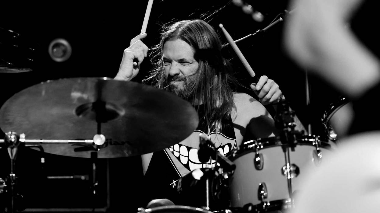 Taylor Hawkins of Foo Fighters performs onstage at the after party for the Los Angeles premiere of the movie "Studio 666," starring the band, at the Fonda Theatre on February 16, 2022 in Hollywood, California.