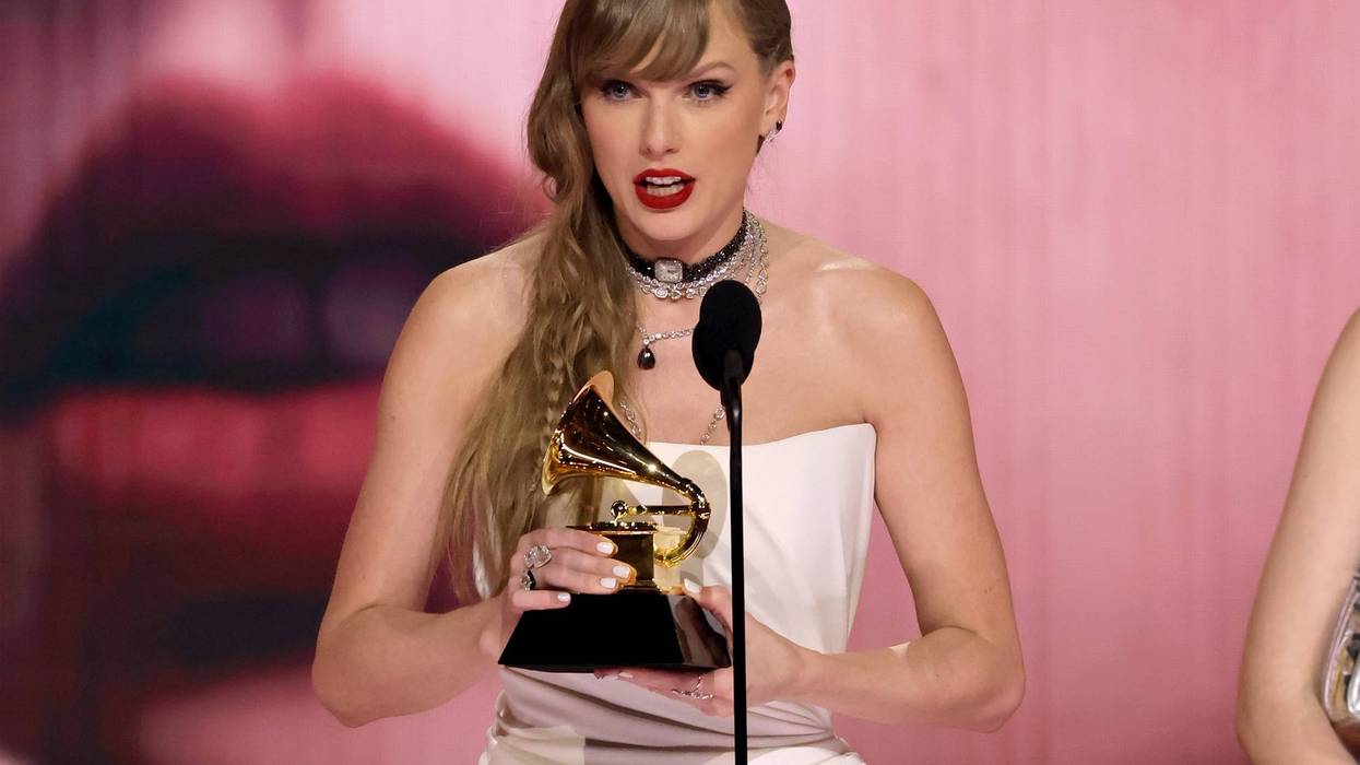 Taylor Swift accepts the Album Of The Year award for “Midnights” onstage during the 66th GRAMMY Awards at Crypto.com Arena on February 04, 2024 in Los Angeles, California.