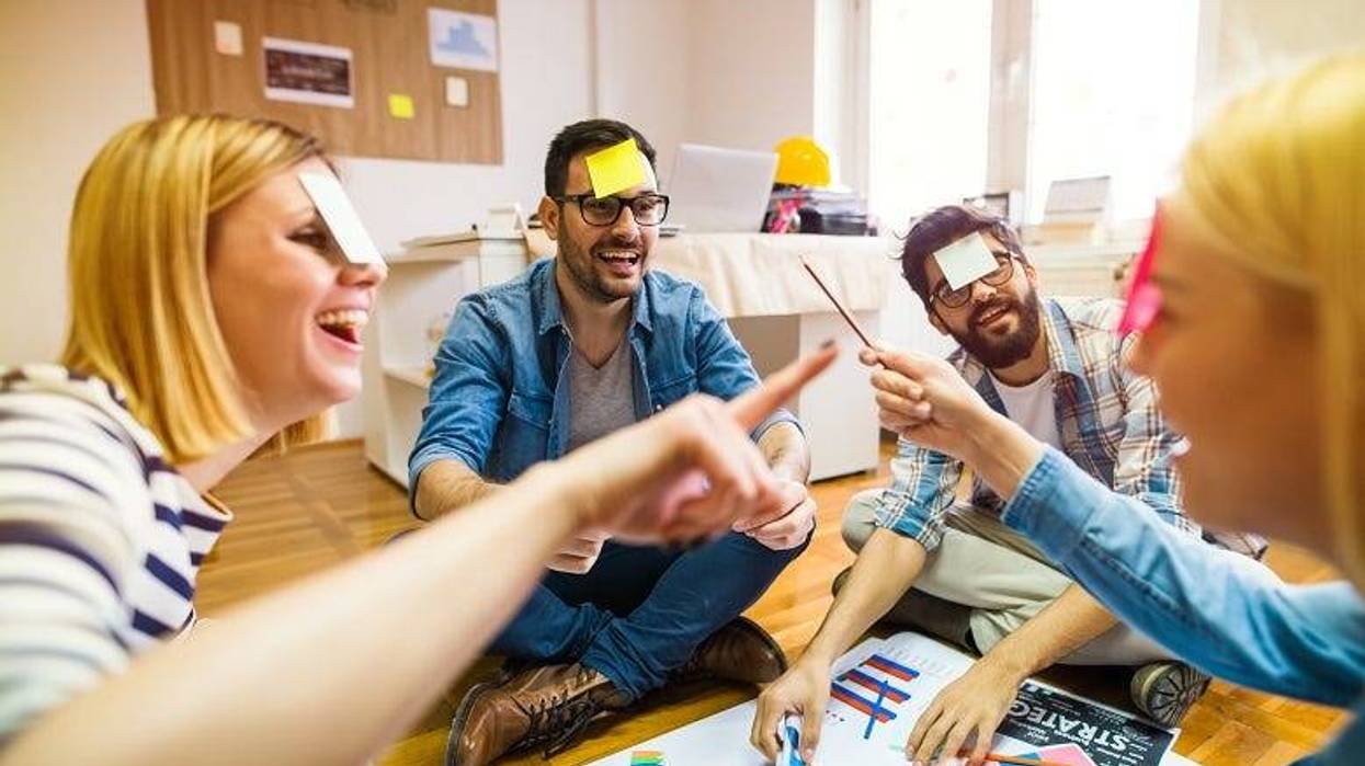 team building exercise at work