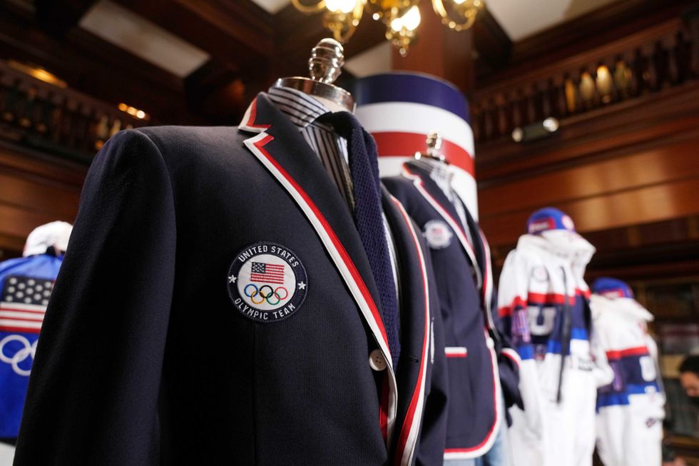 Team USA Paris Olympics attire is displayed at Ralph Lauren headquarters on Monday, June 17, 2024, in New York.