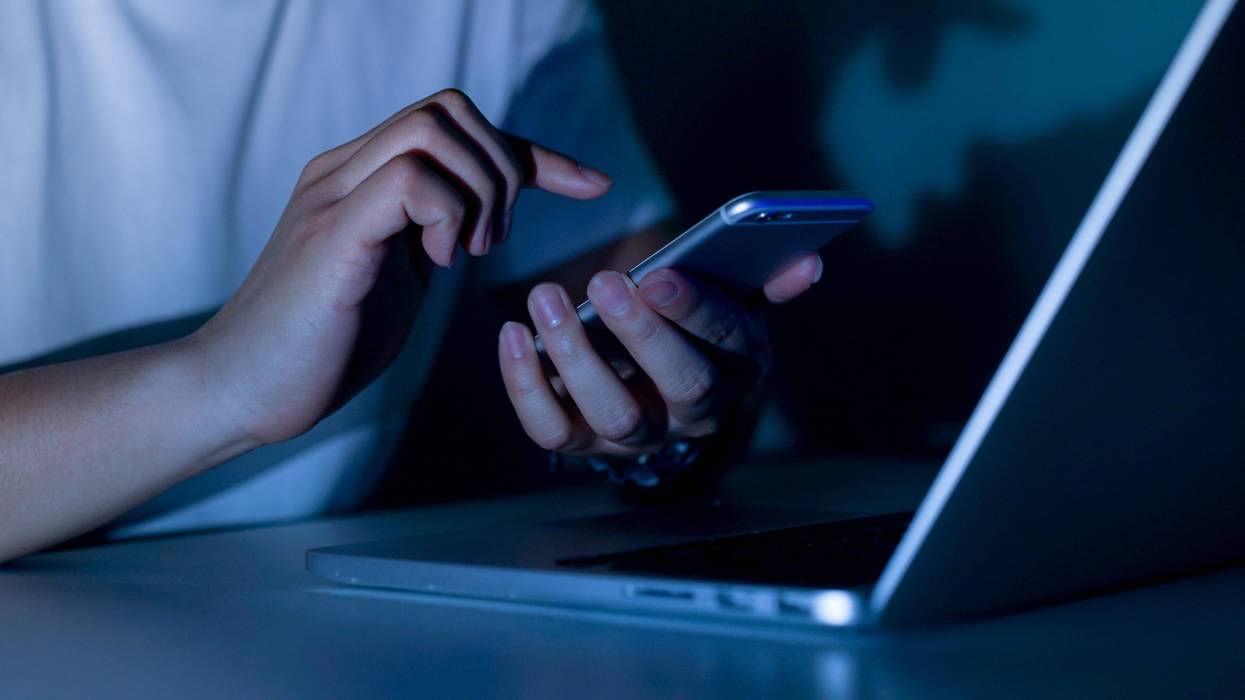 Teen with a phone
