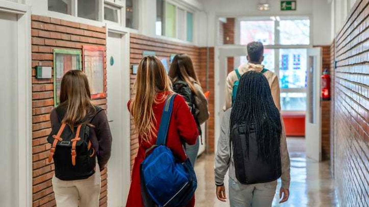 teens in hallway at school