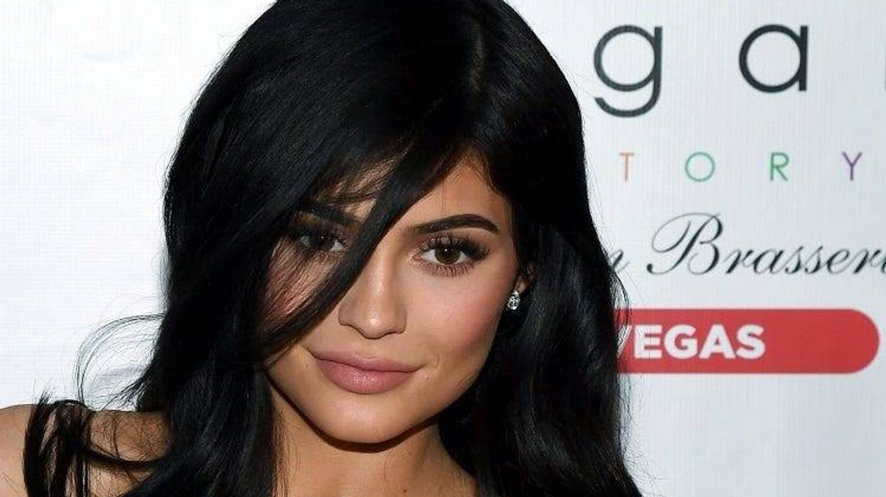 Television personality Kylie Jenner poses inside Sugar Factory American Brasserie at the Fashion Show mall on April 22, 2017 in Las Vegas, Nevada.