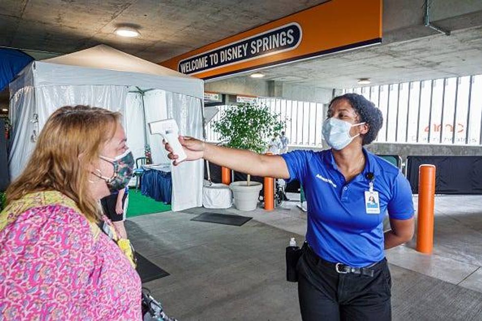 temperature checks at Disney Springs