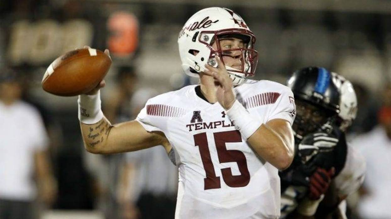 Temple Owls quarterback Anthony Russo throws a pass.