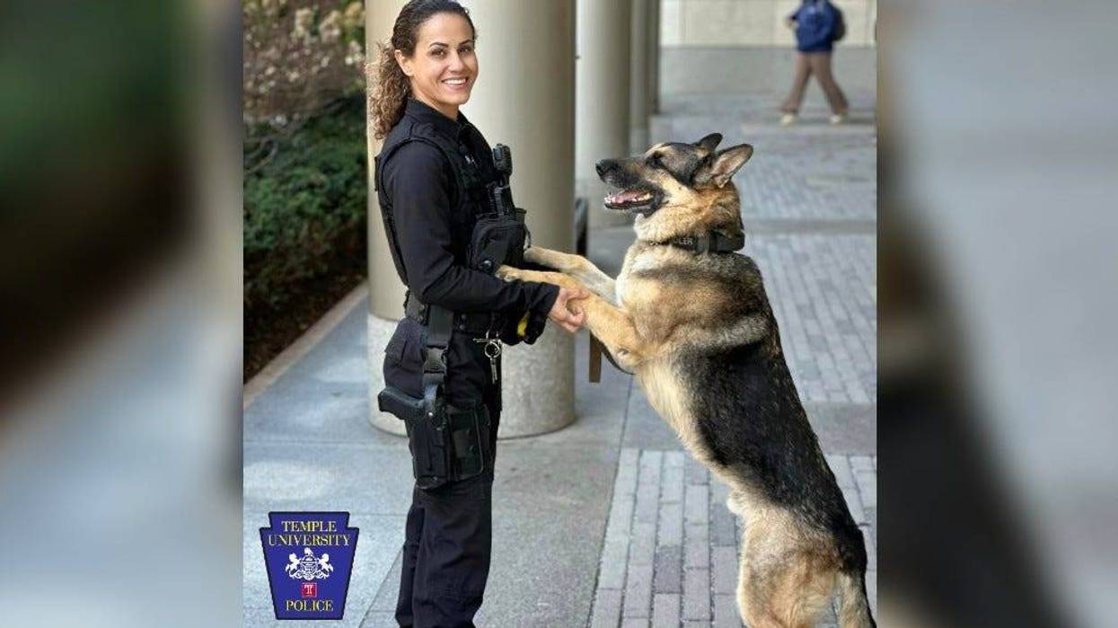 Temple Police Officer Natalie Sherman and K9 Chandler