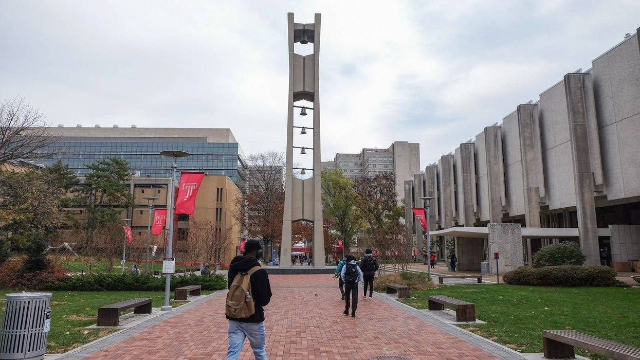 Temple University campus, the bell tower