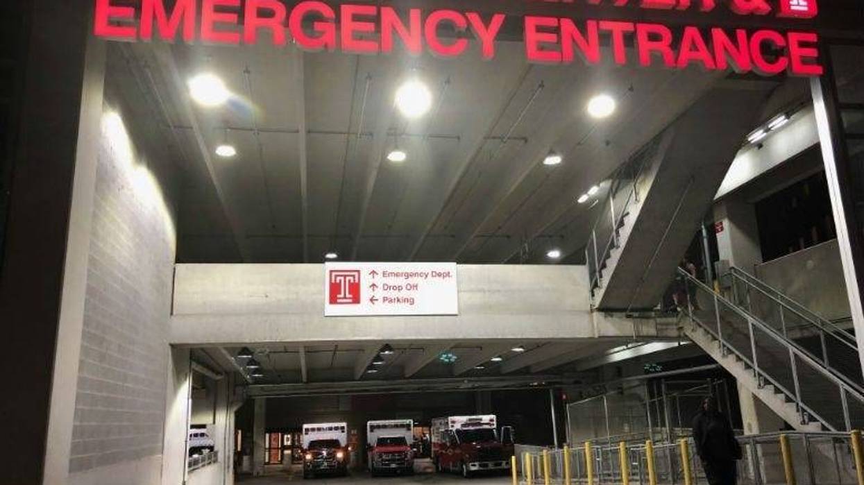 Temple University Hospital trauma center entrance
