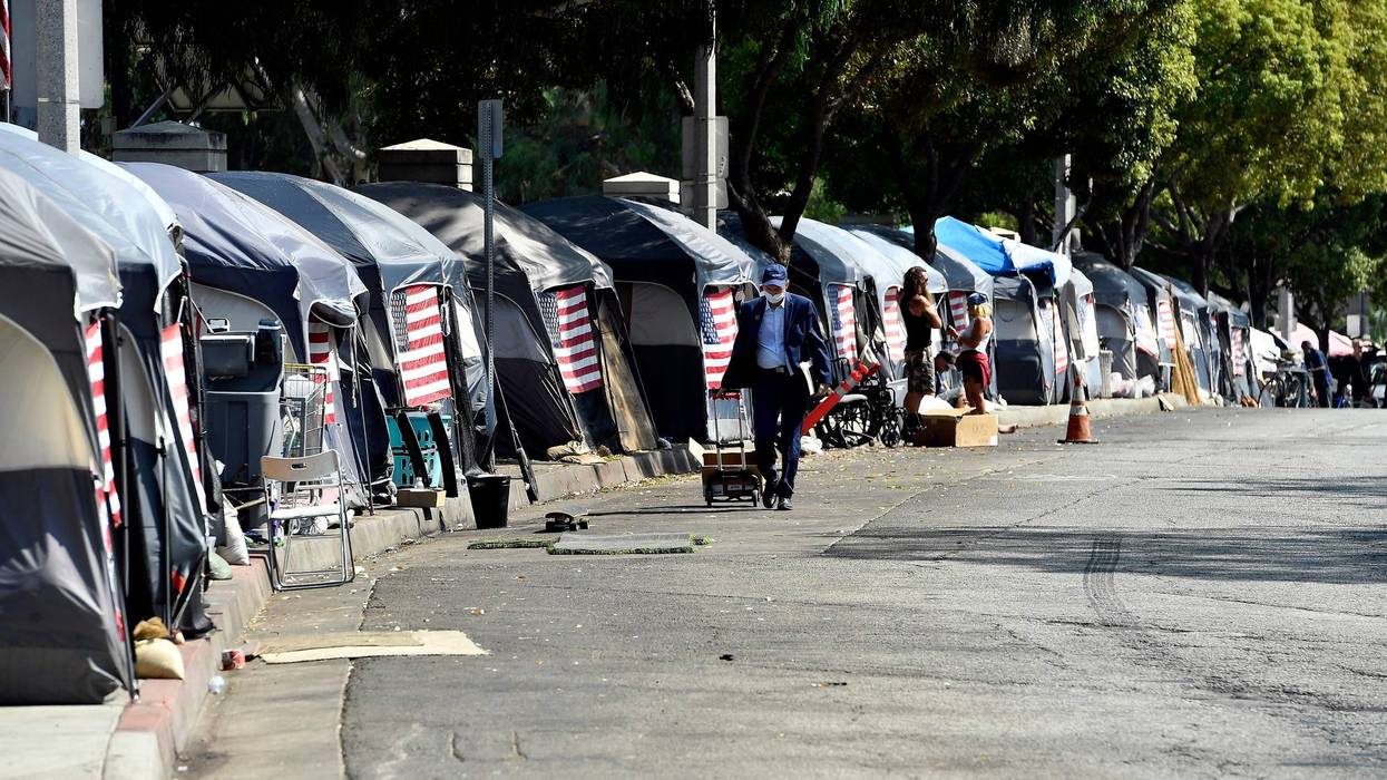 tents on VA campus