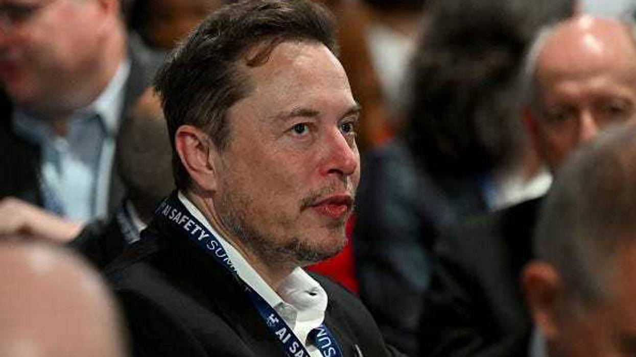 Tesla and SpaceX's CEO Elon Musk attends the first plenary session on Day 1 of the AI Safety Summit at Bletchley Park on November 1, 2023 in Bletchley, England.