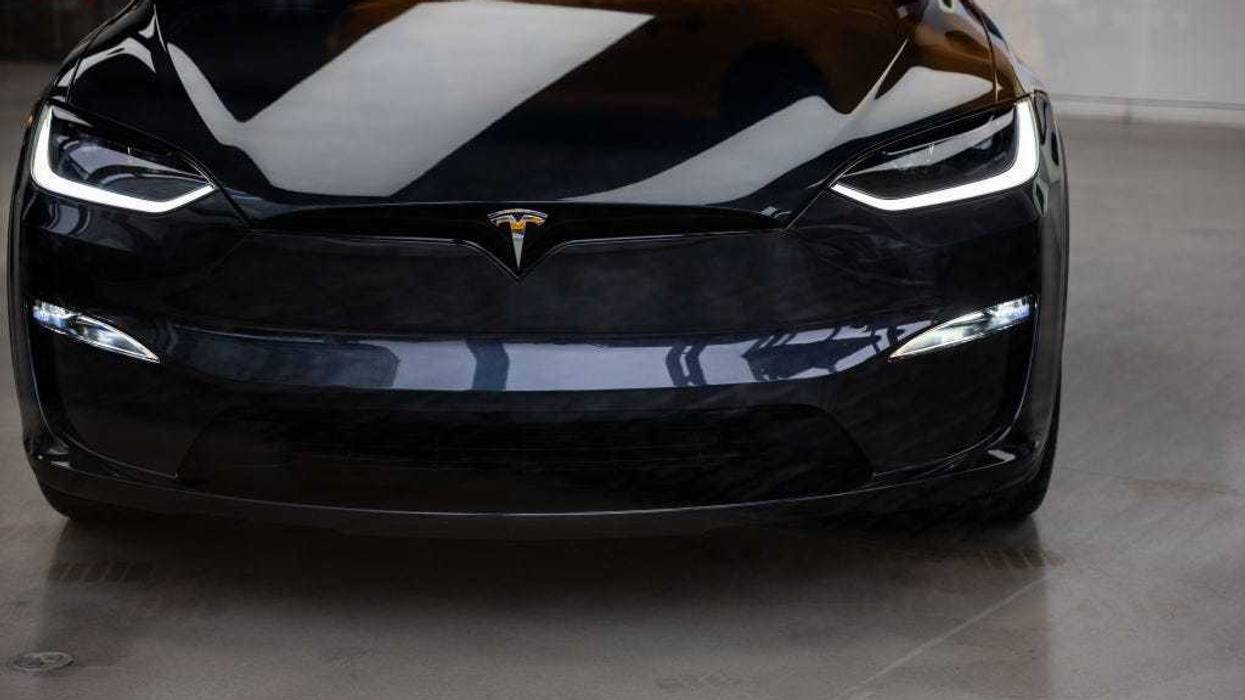 Tesla vehicles are displayed in a Manhattan showroom on January 24, 2024 in New York City. Tesla, the electric car maker, is set to report its fourth-quarter earnings for 2023 after the closing bell Wednesday. Analysts are expecting the company to report earnings of $25.6 billion.