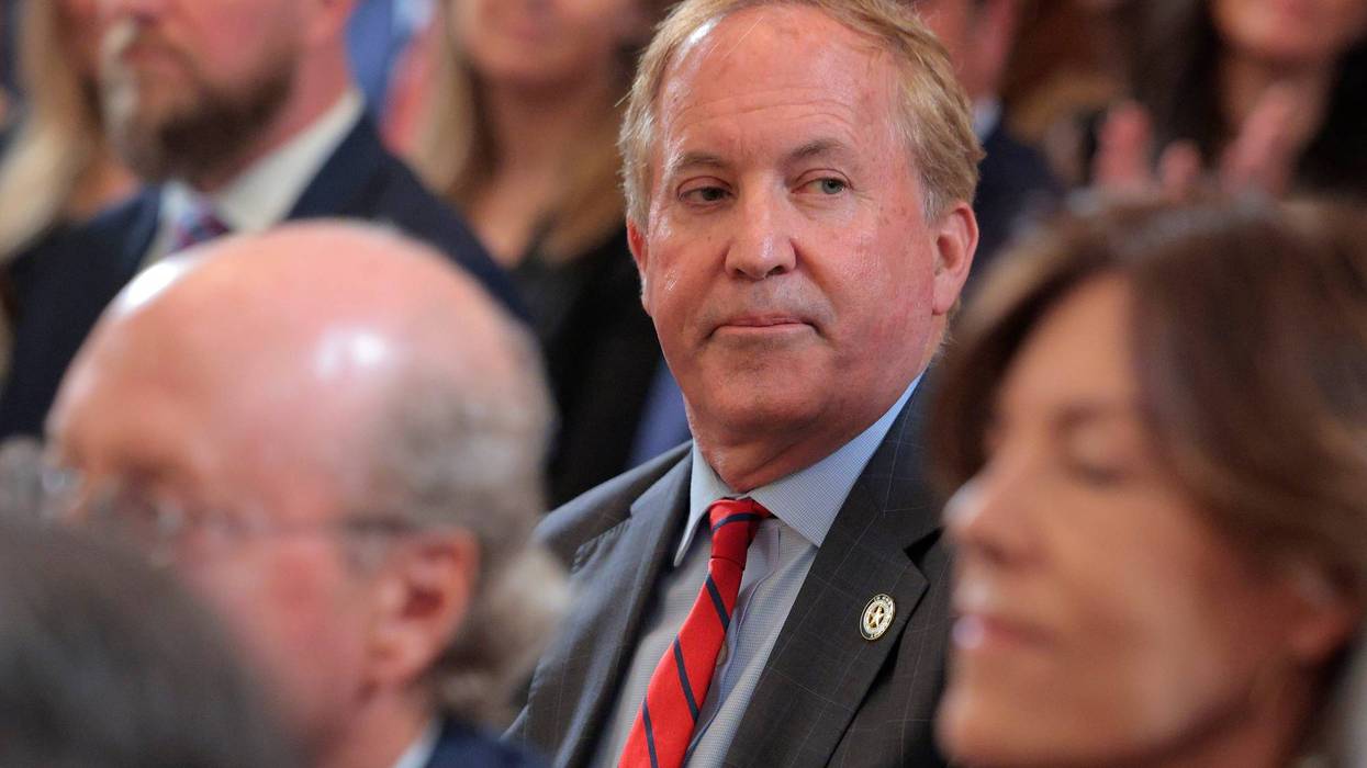Texas Attorney General Ken Paxton attends the executive order signing ceremony to reduce the size and scope of the Education Department in the East Room of the White House on March 20, 2025, in Washington, DC.