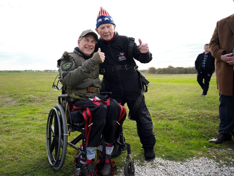 Texas Gov. Greg Abbott and Al Blaschke