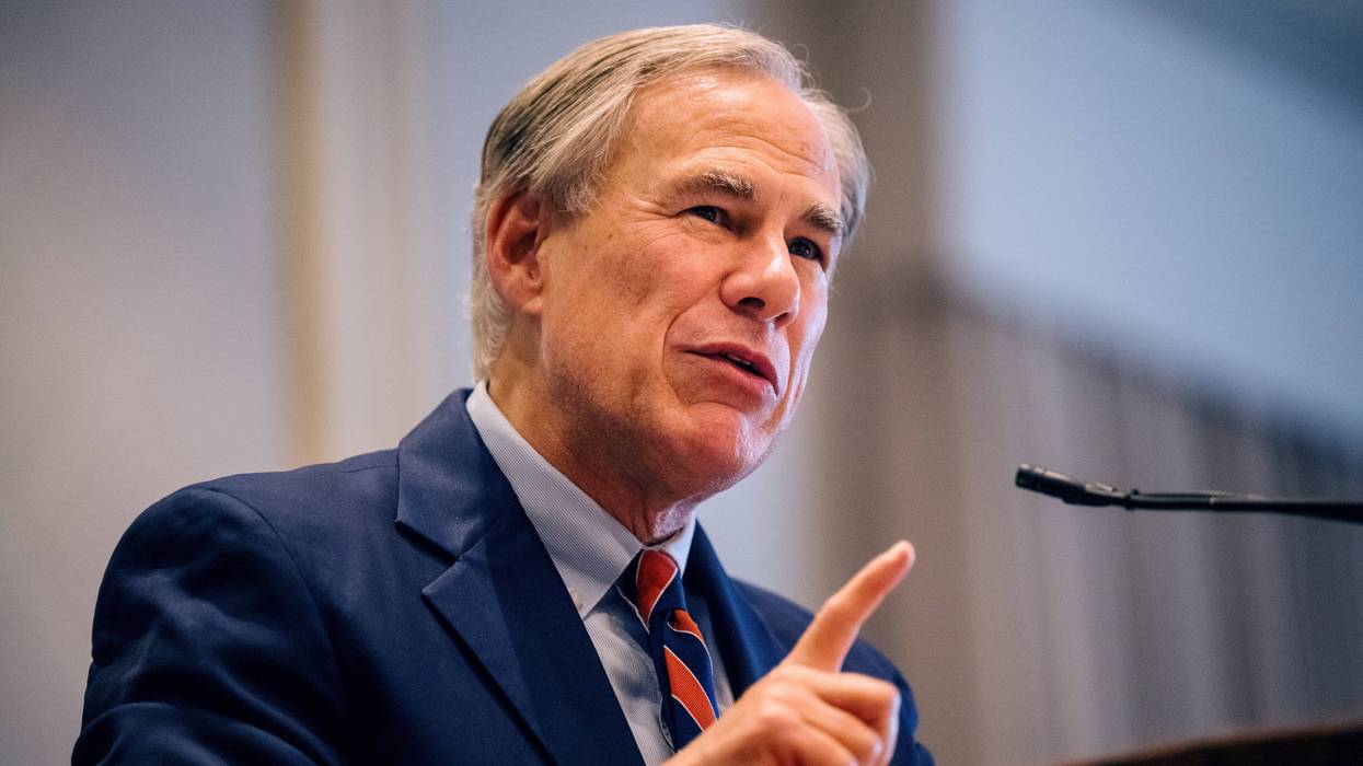 Texas Governor Greg Abbott speaks during the Houston Region Business Coalition's monthly meeting on Oct. 27, 2021 in Houston, Texas.