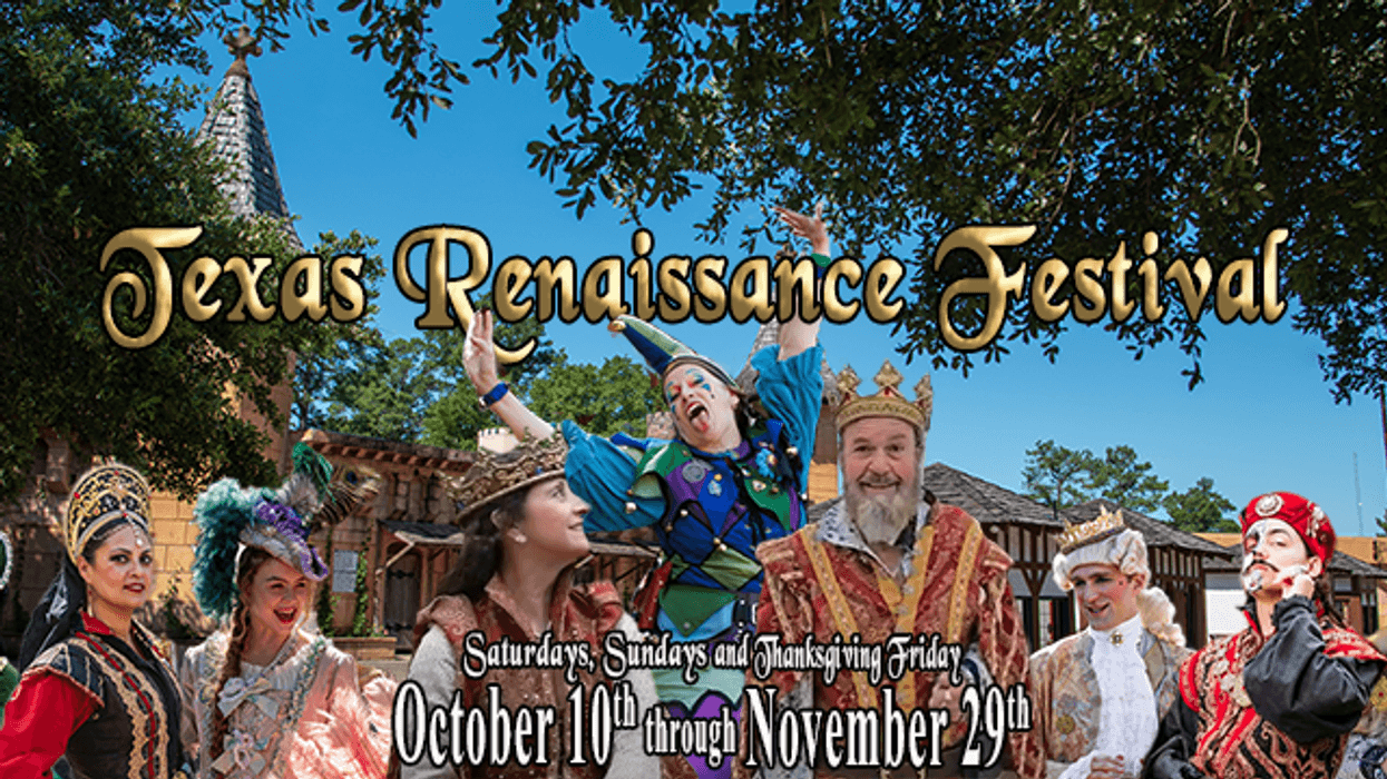 Texas Renaissance Festival Saturday, Sundays, and Thanksgiving Friday October 10th through November 29th