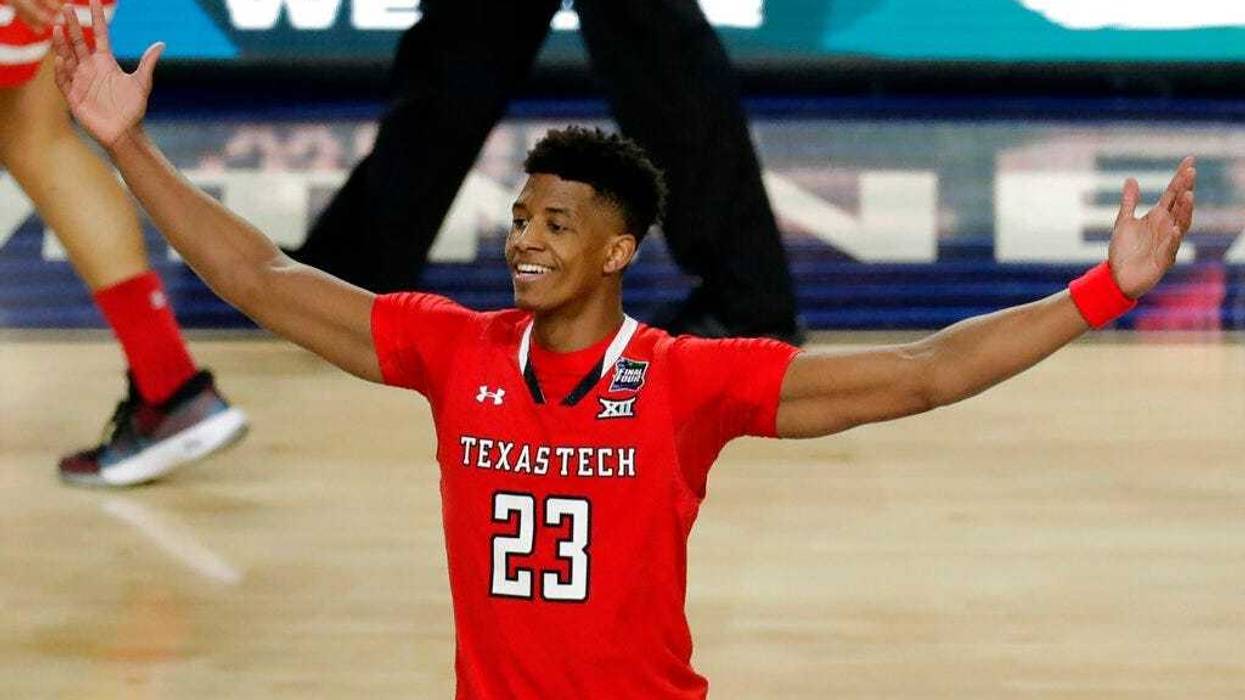 Texas Tech's Jarrett Culver (23) celebrates after defeating Michigan State 61-51 in the second half in the semifinals of the Final Four NCAA college basketball tournament, Saturday, April 6, 2019, in Minneapolis.