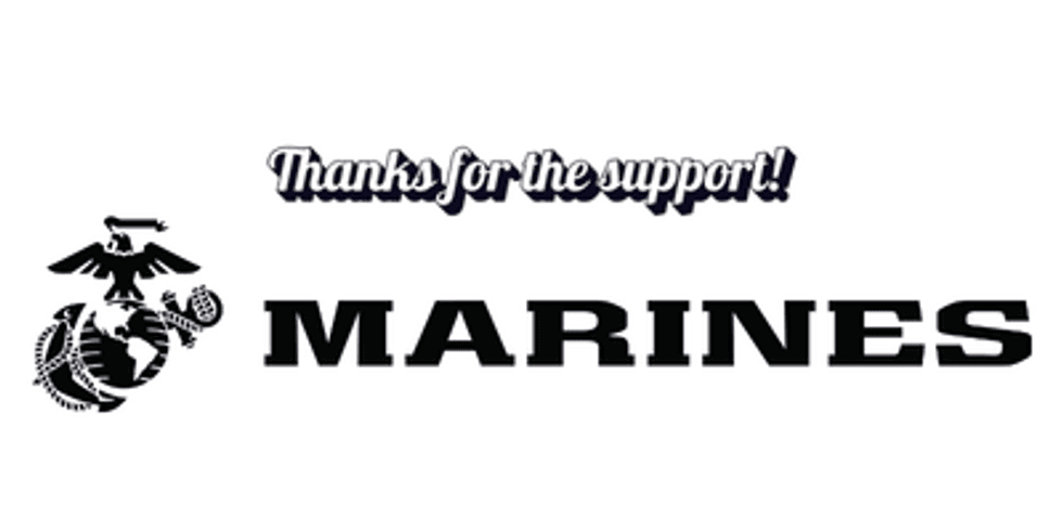 Thanks for the support MARINES