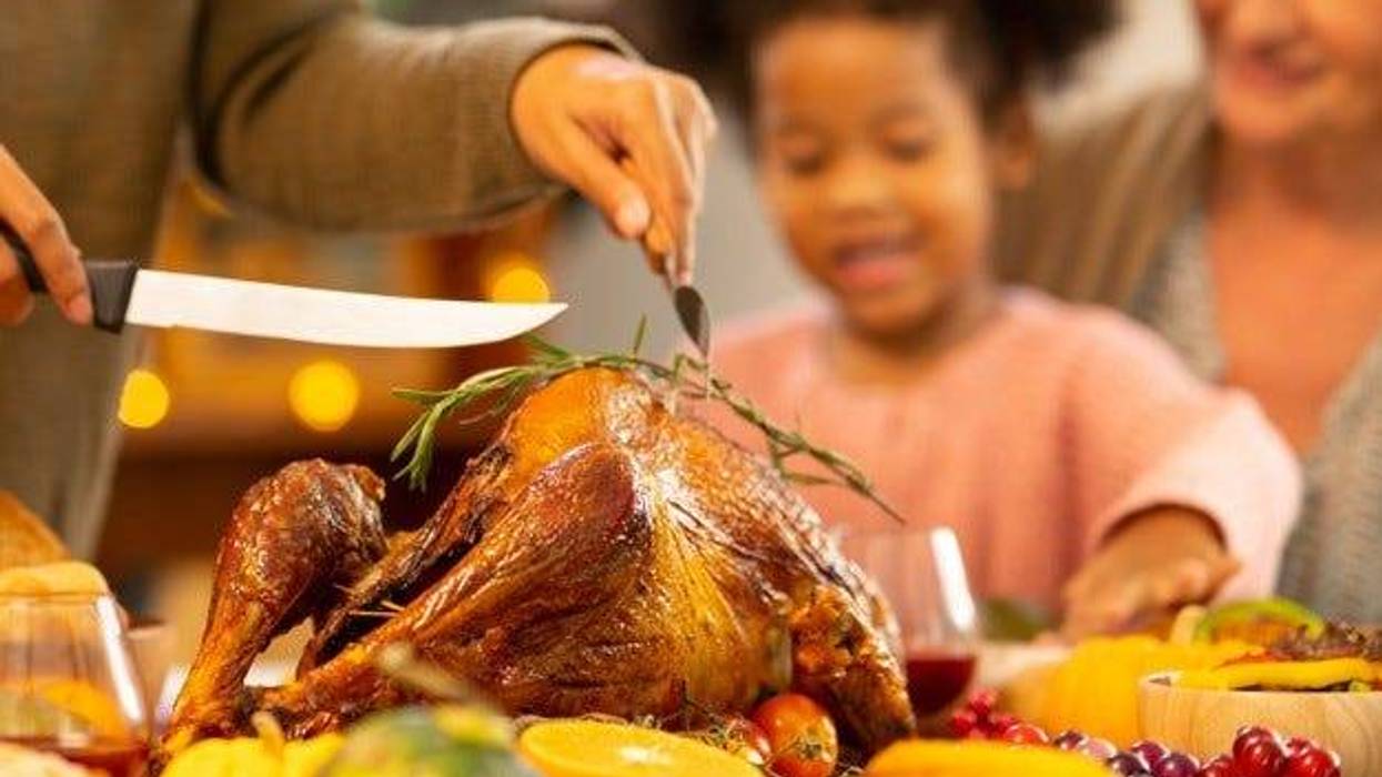 thanksgiving turkey with family
