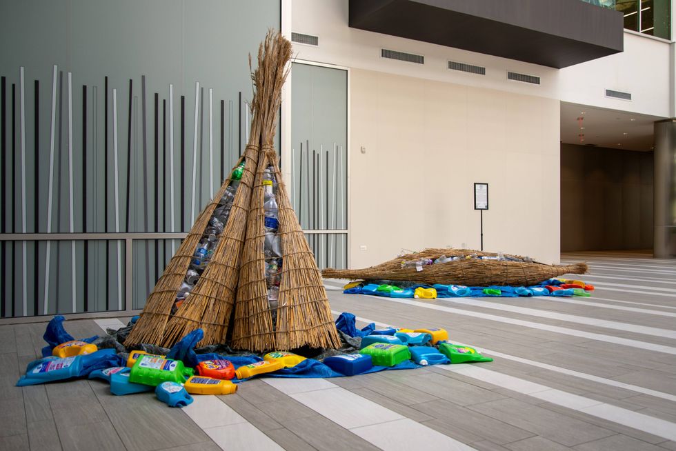 "That Sinking Feeling," by artist Aymar Ccopacatty, is located at 1900 Market Street.