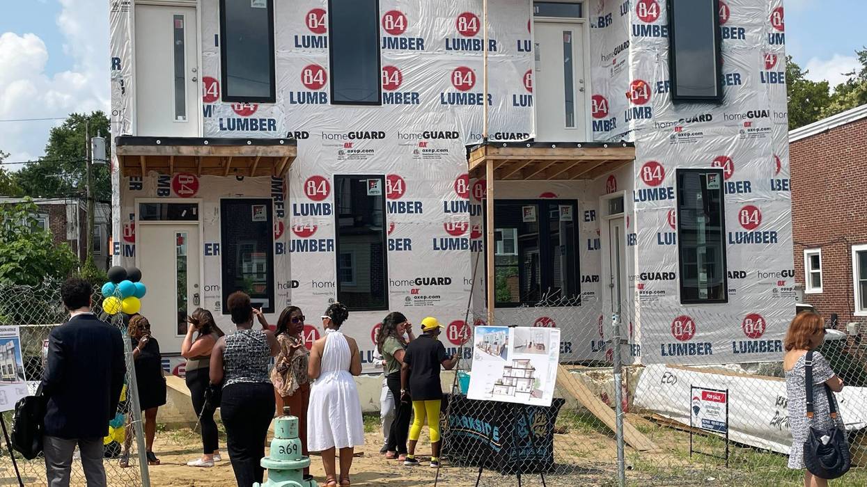 The 10 new properties are going up in what was formerly a vacant lot on Empire Avenue.